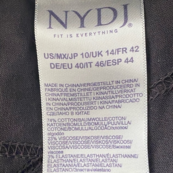 NYDJ pants,  jeans jeggings, size 10, pull on style, snake print. - Picture 4 of 7